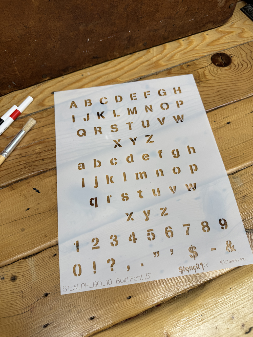 Bold Letters Numbers Stencil 1/2 Inch - Image 5