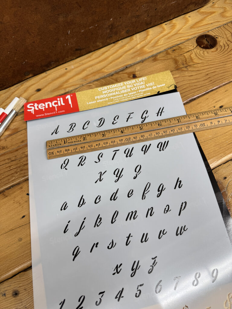 Script R 3 Inch Image Script Letters Numbers Stencil 1/2 Inch | Stencil 1
