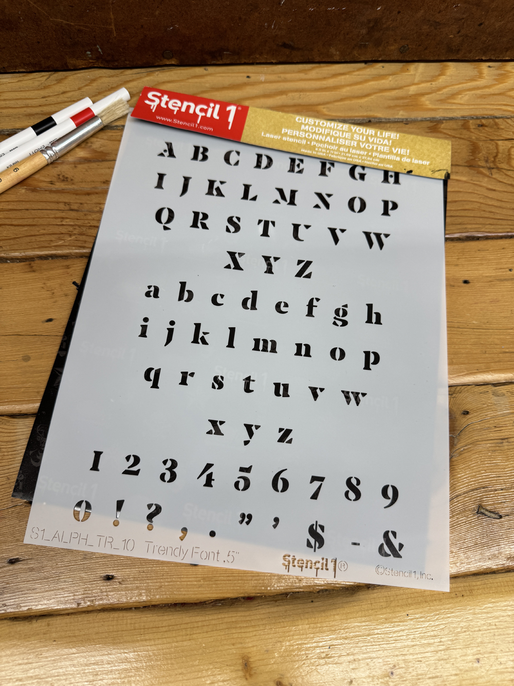 Trendy Letters Numbers Stencil 1/2 Inch - Image 3