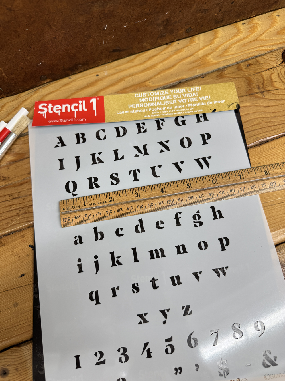 Trendy Letters Numbers Stencil 1/2 Inch - Image 4