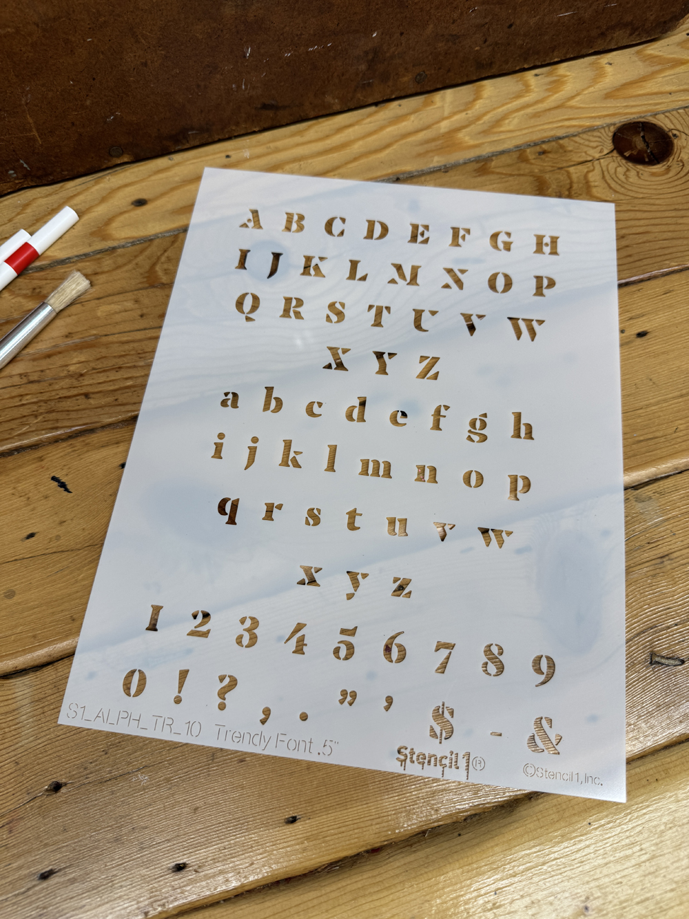 Trendy Letters Numbers Stencil 1/2 Inch - Image 5