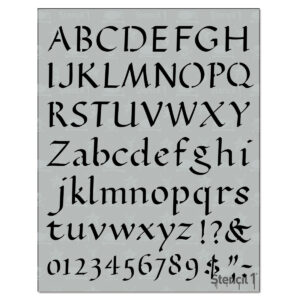 calligraphy letter number stencil 1 inch letters