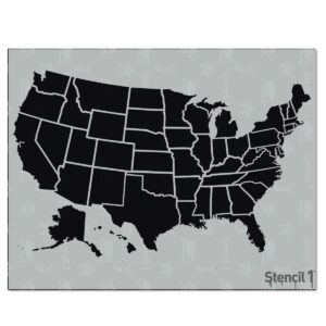 USA Map Stencil - (8.5" x 11")