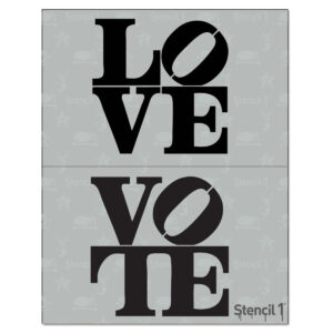 LOVE VOTE Stencil 2 Pack (8.5″ x 11″)