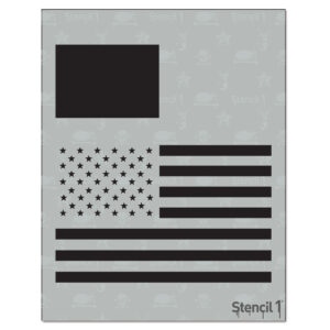 US Flag Stencil 2 layer (8.5″ x 11″)