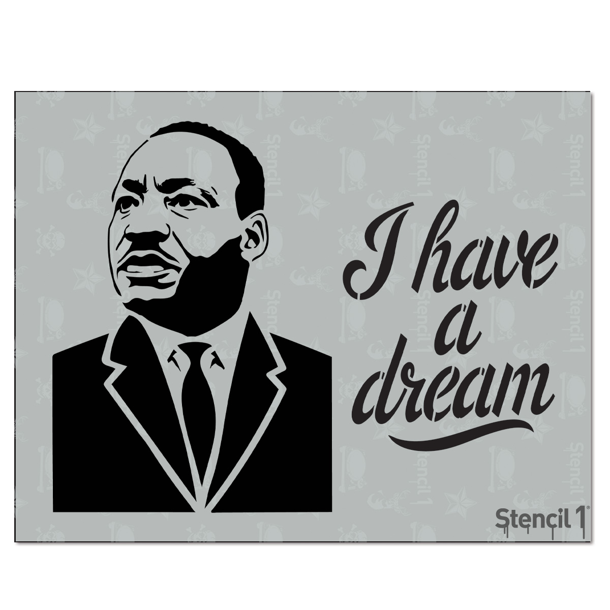 MLK I have a Dream Stencil 2 pack (8.5" x 11")
