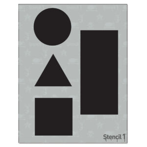 Simple Geometric Shapes Stencil 4 Pack (8.5″ x 11″)
