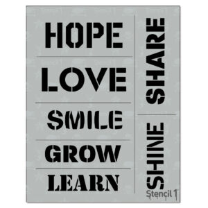 Words of Inspiration Stencil (8.5″ x 11″)