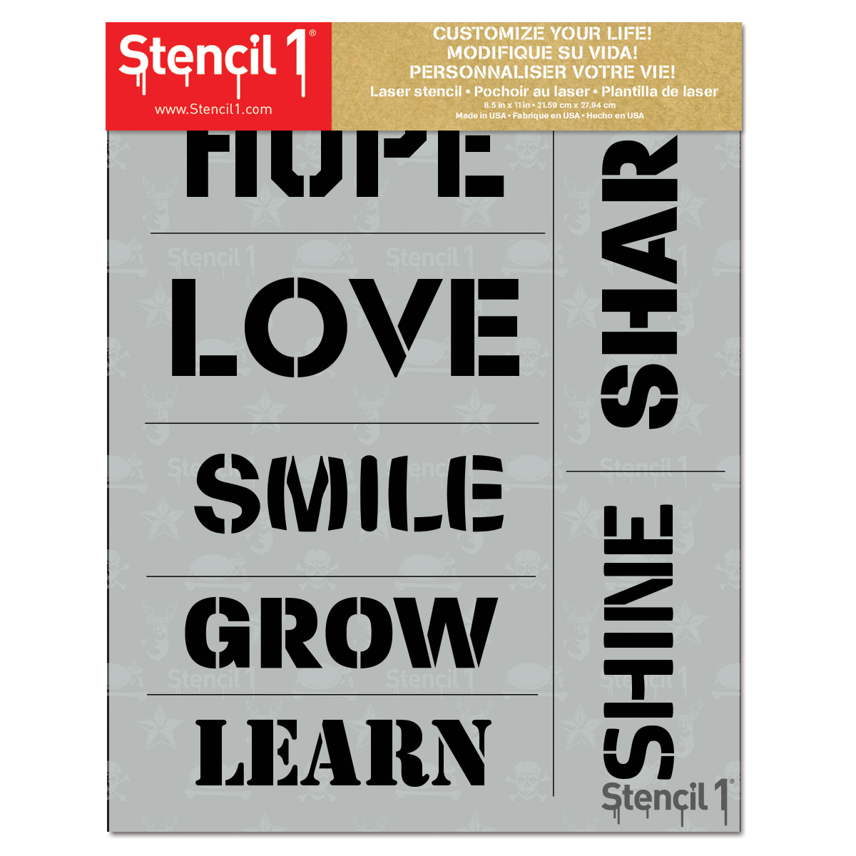 Words of Inspiration Stencil (8.5" x 11") - Image 6