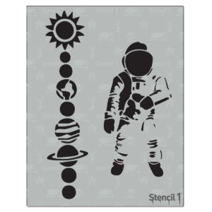 Planets Astronaut 2 Pack Stencil (8.5″ x 11″)