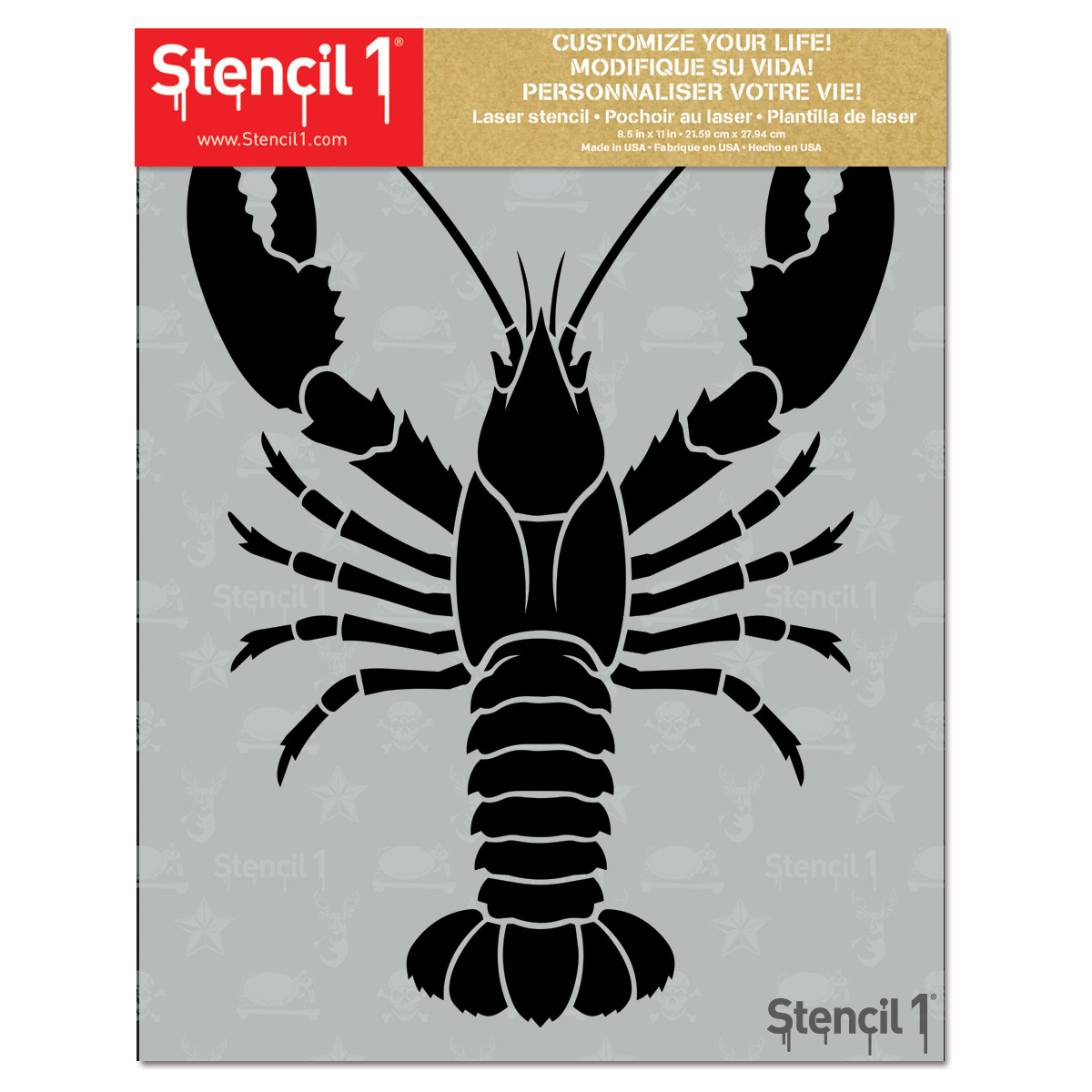 Lobster Stencil (8.5" x 11") - Image 4