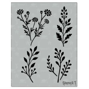 Wild Flowers Stencil 4-Pack (8.5"x11")