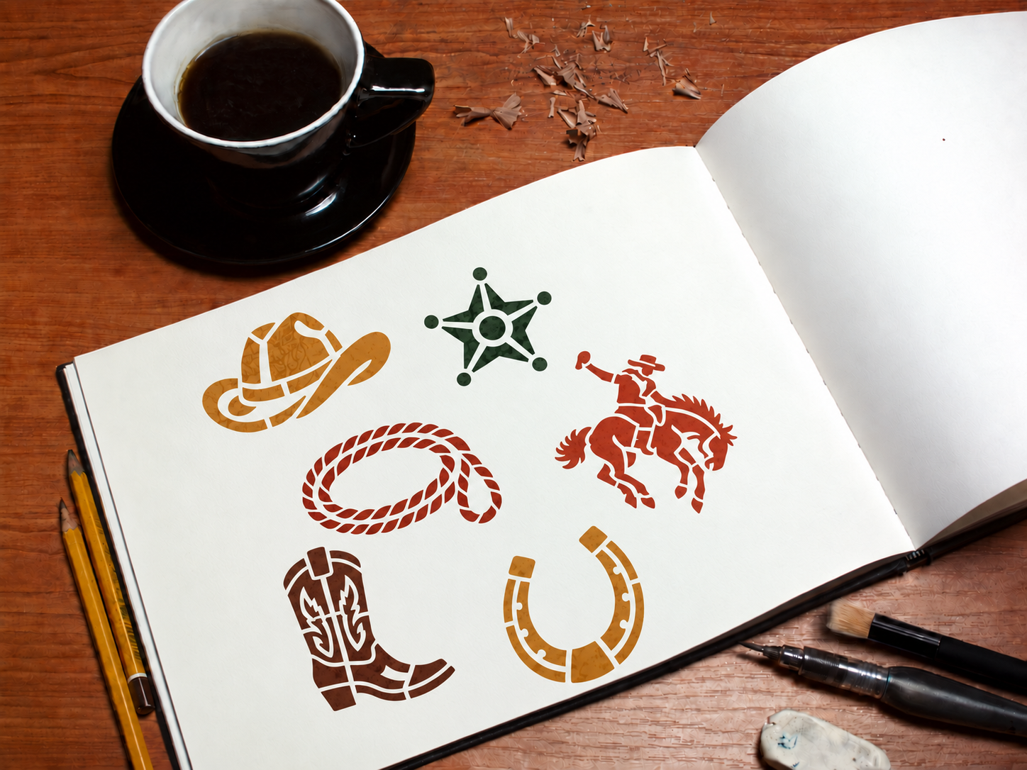 Western Stencil 12-Pack (8.5"x11") - Image 2