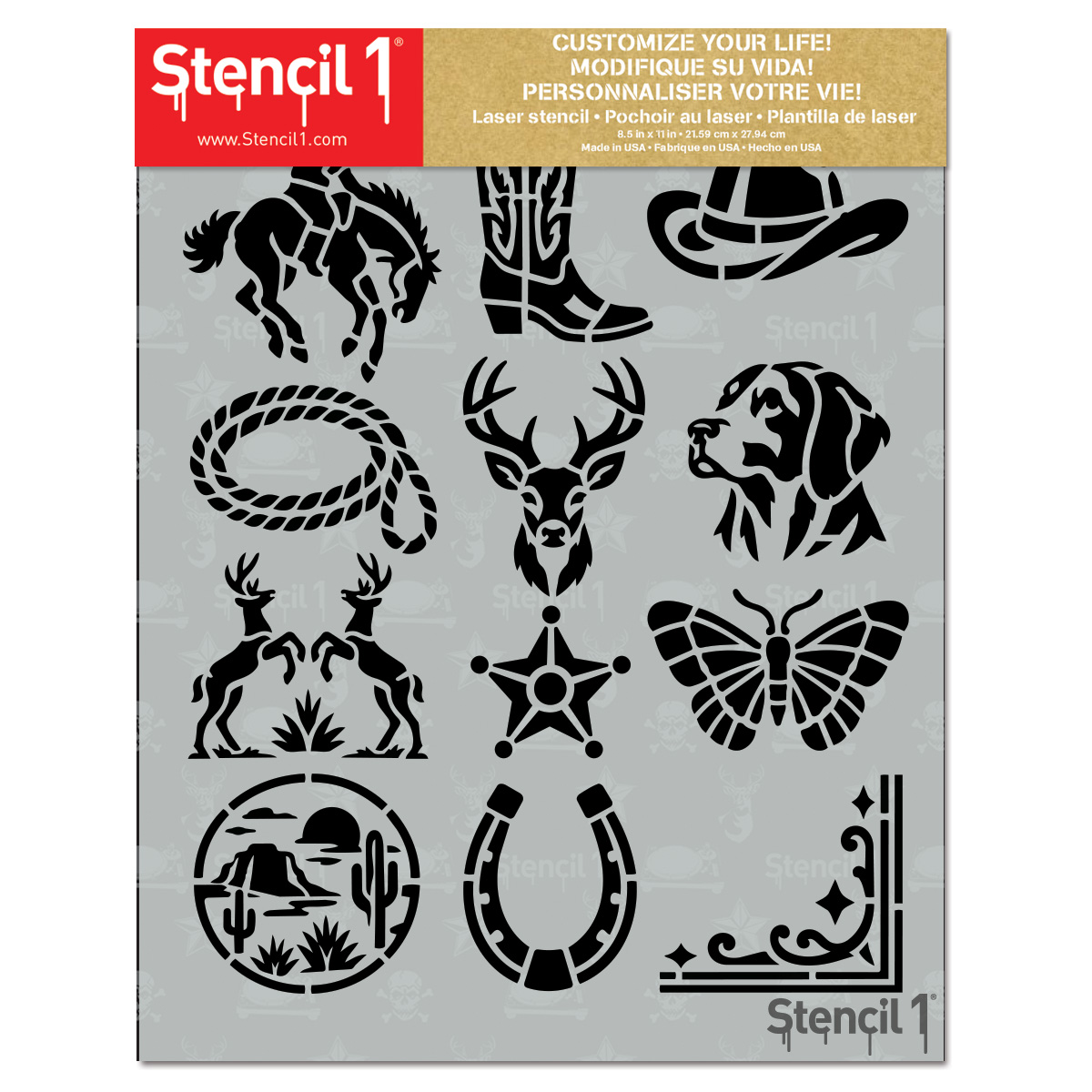 Western Stencil 12-Pack (8.5"x11") - Image 4